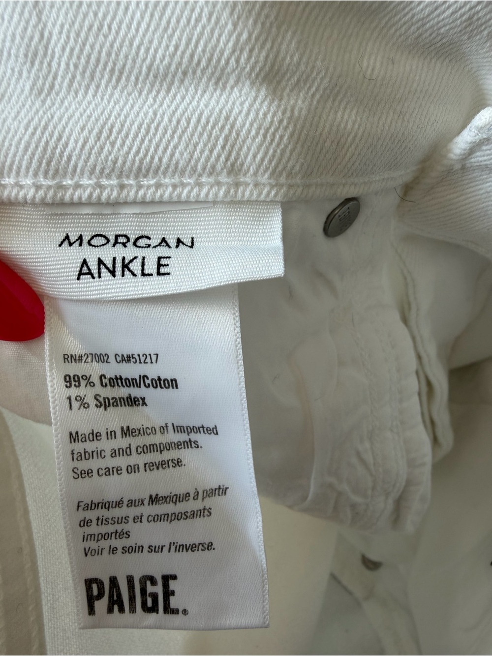 PAIGE Morgan Ankle Straight Jeans | White |
Size 26 - Picture 5 of 5